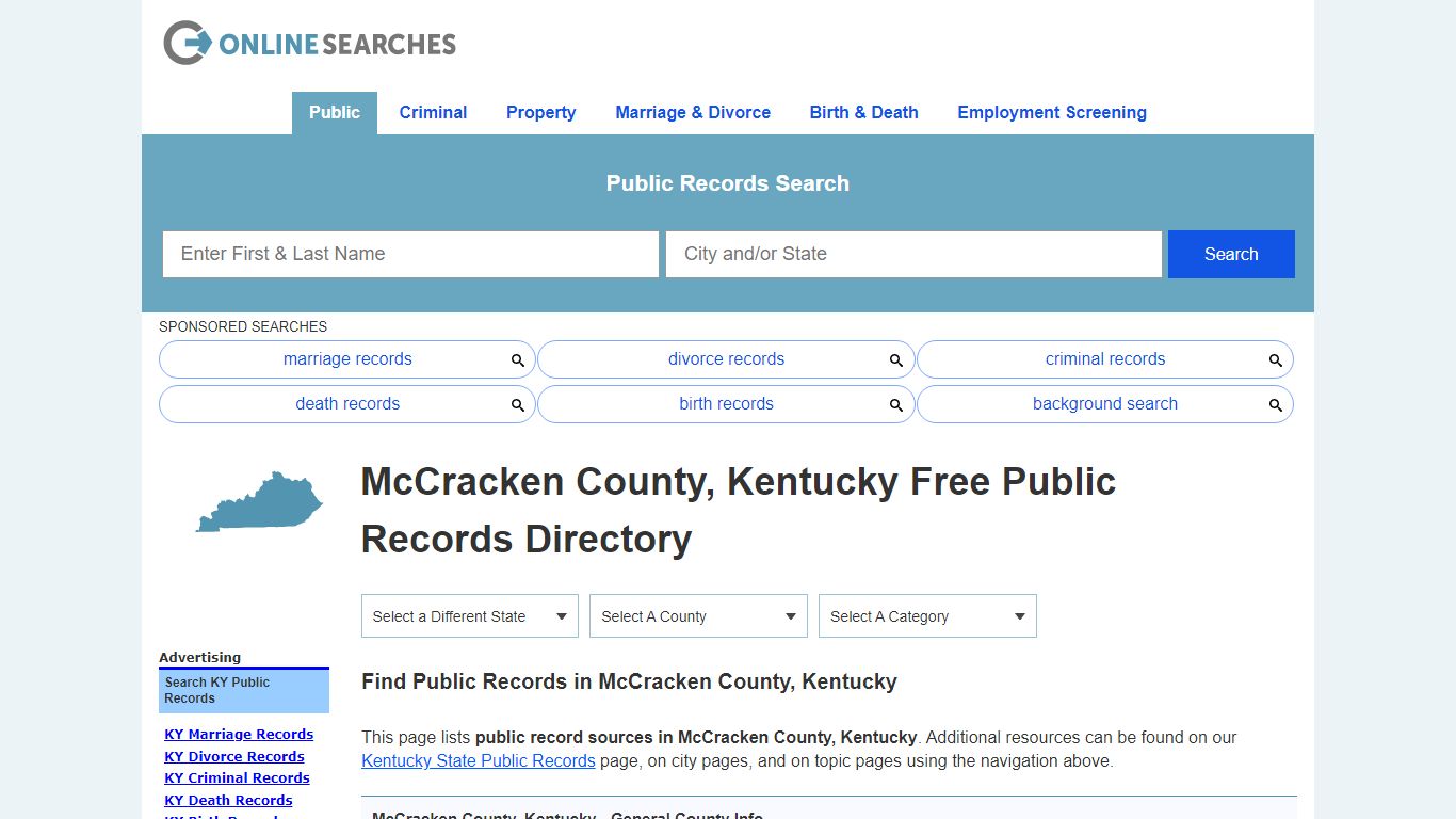 McCracken County, Kentucky Public Records Directory