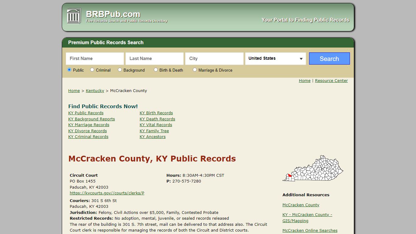 McCracken County Public Records | Search Kentucky ...