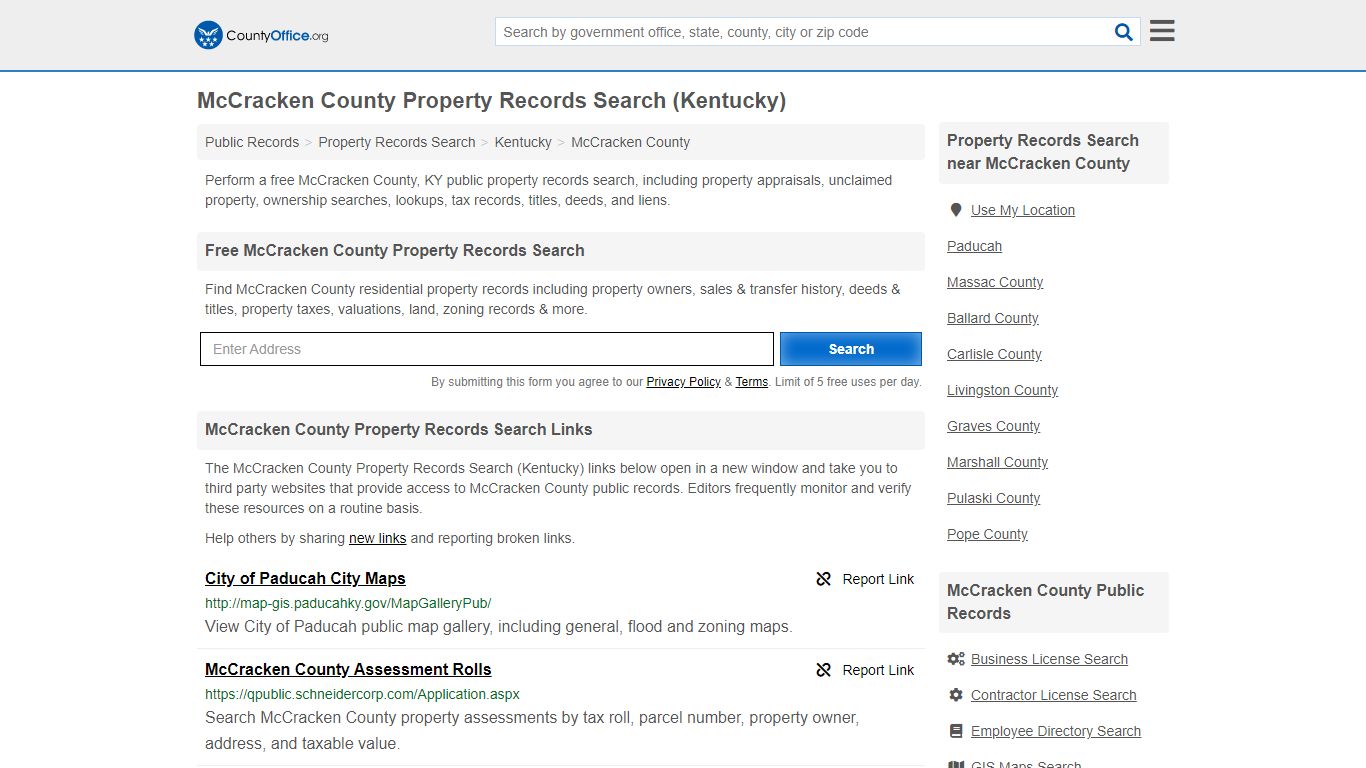 Property Records Search - McCracken County, KY ...